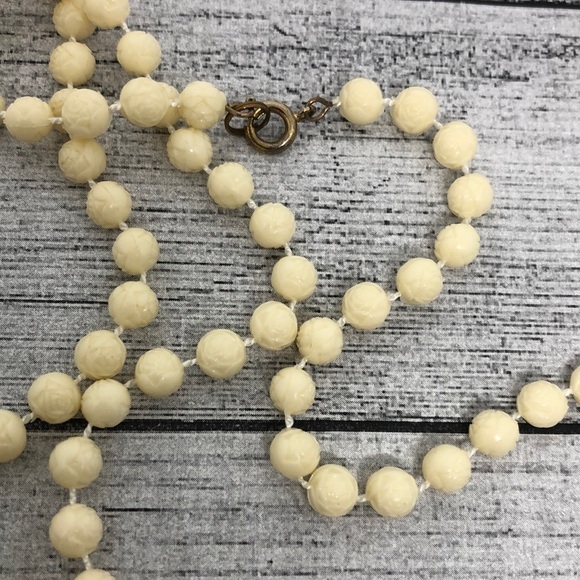 Vintage elephant charm statement necklace boho festival celluloid, designer look - Picture 2 of 7